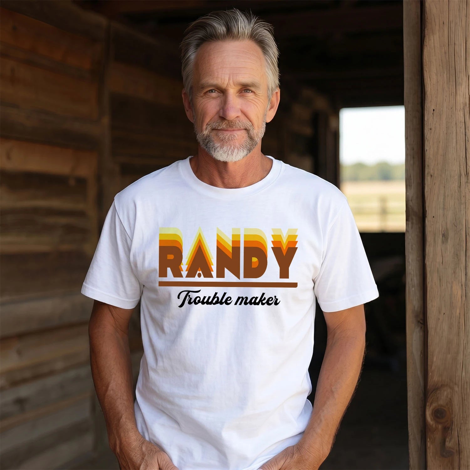 Your Name Trouble Maker Funny Shirt RANDY M1-34