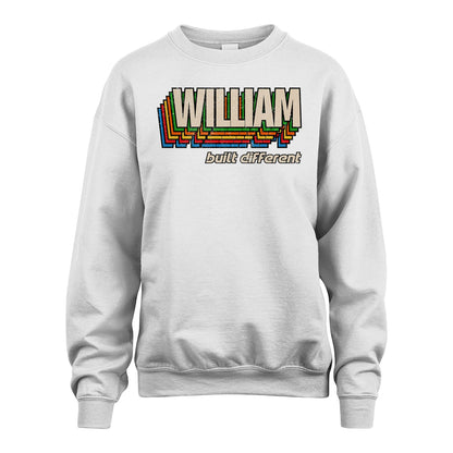 Your Name Built Different Retro Shirt WILLIAM M1-26