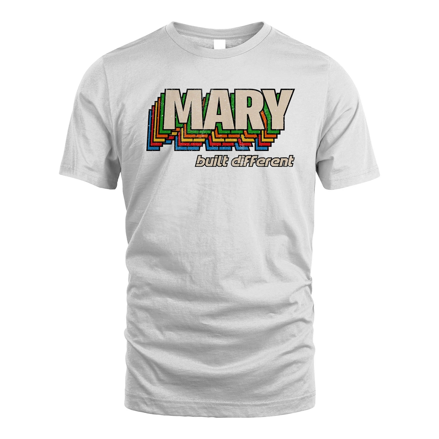 Your Name Built Different Retro Shirt MARY M1-26
