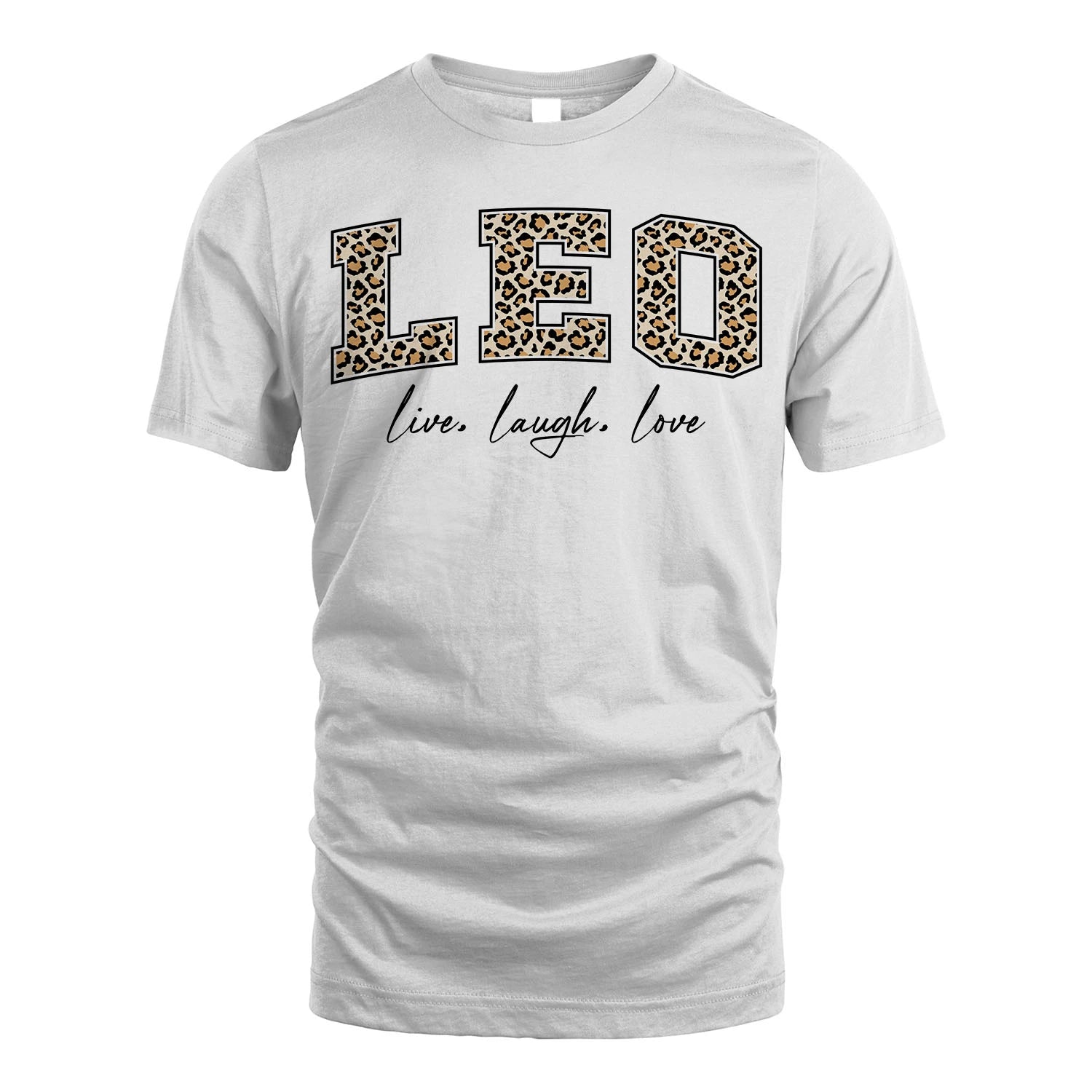 Live Laugh Love Custom Name With Leopard Pattern Shirt LEO M1-13