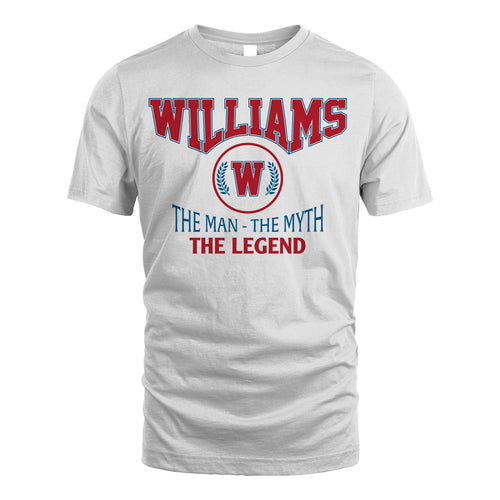 The Man The Myth The Legend Jet Style Shirt WILLIAMS M1-9