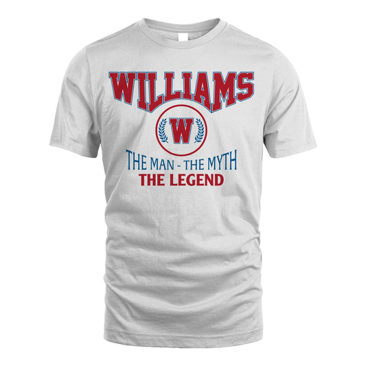 The Man The Myth The Legend Jet Style Shirt WILLIAMS M1-9