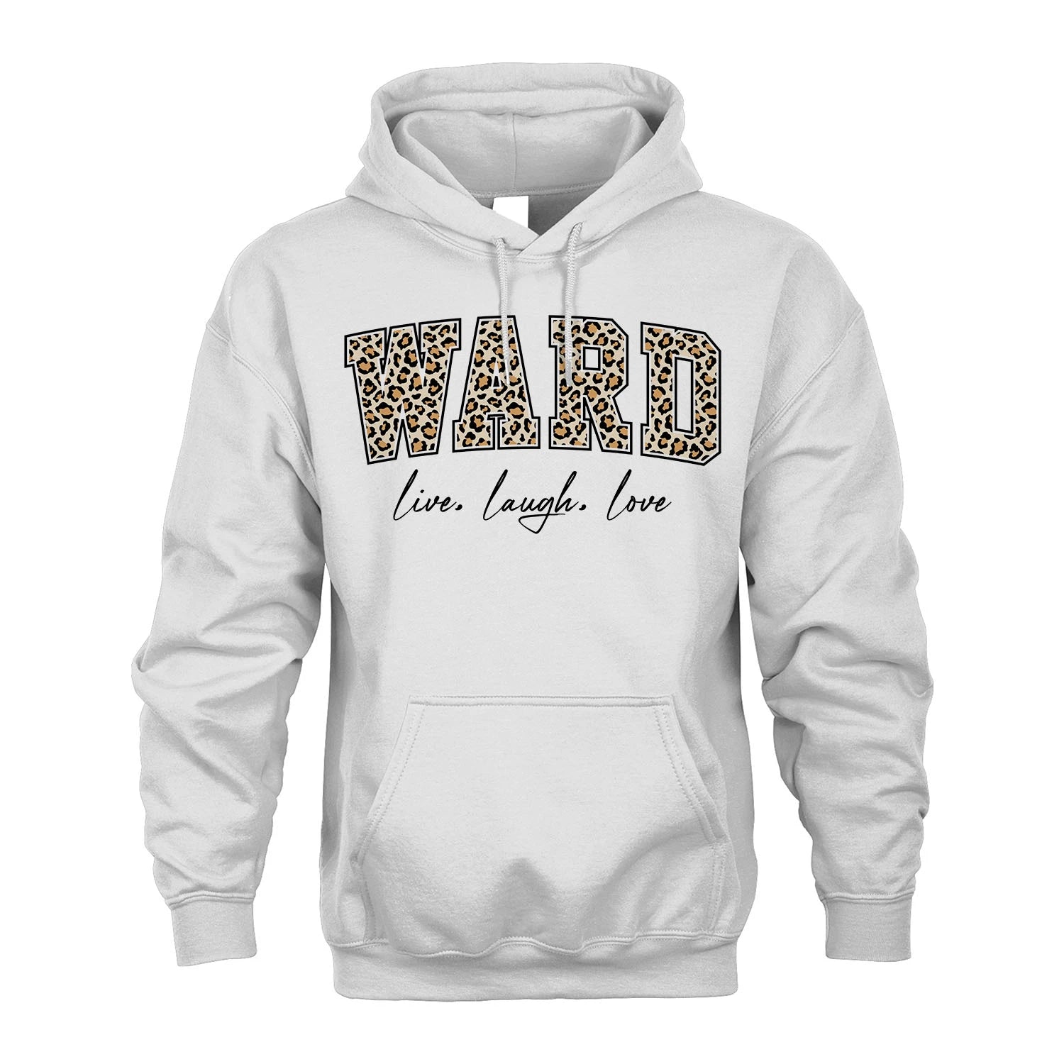 Live Laugh Love Custom Name With Leopard Pattern Shirt WARD M1-13