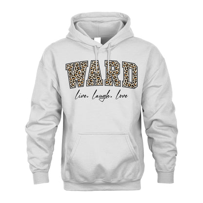 Live Laugh Love Custom Name With Leopard Pattern Shirt WARD M1-13
