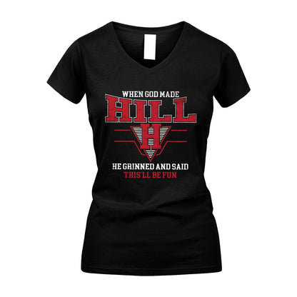 When God Made Your Name He Grinned And Said This'll Be Fun Baseball Shirt HILL M1-29