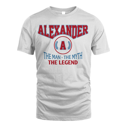 The Man The Myth The Legend Jet Style Shirt ALEXANDER M1-9
