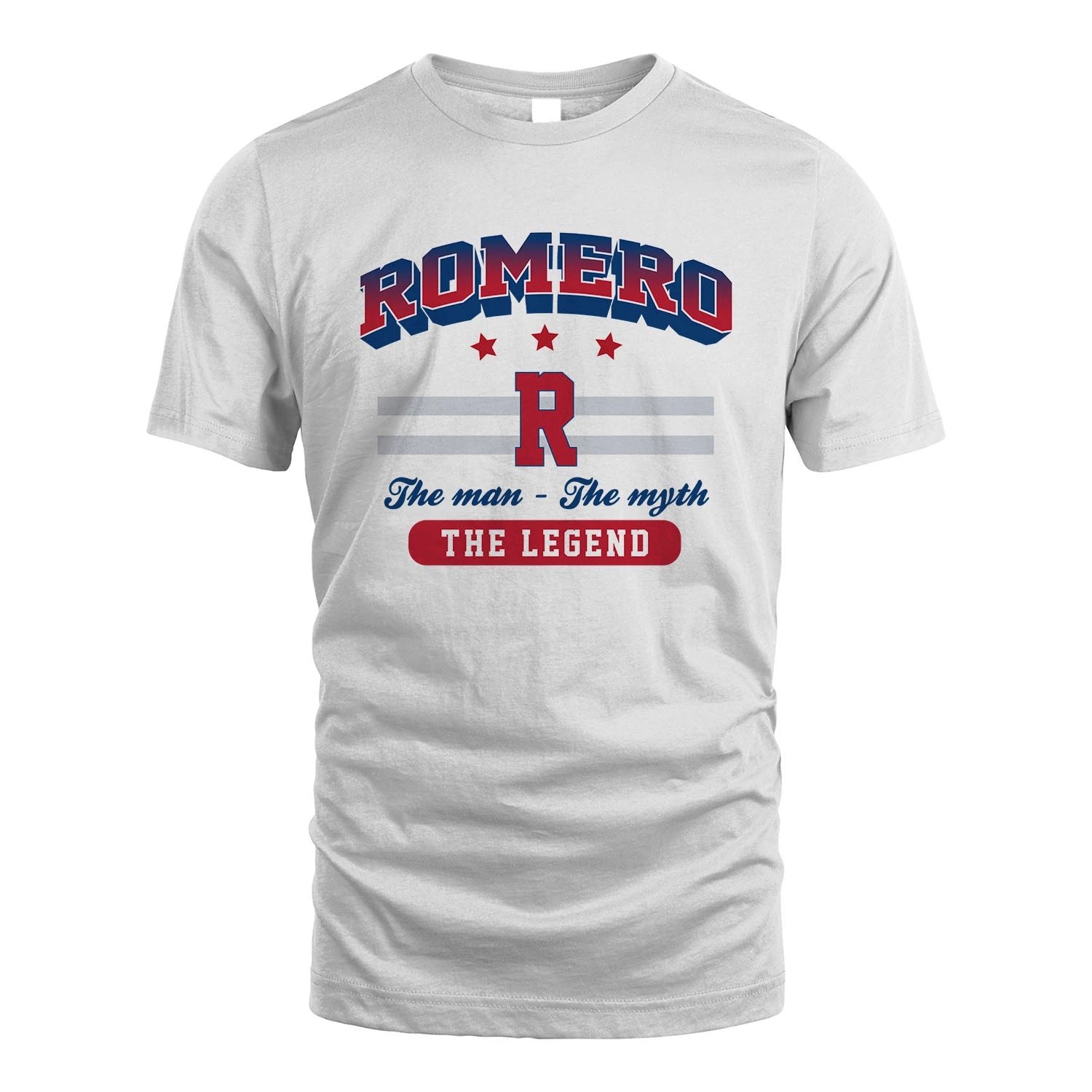 The Man The Myth The Legend With Your Name Shirt ROMERO M1-35
