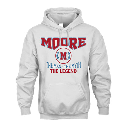 The Man The Myth The Legend Jet Style Shirt MOORE M1-9