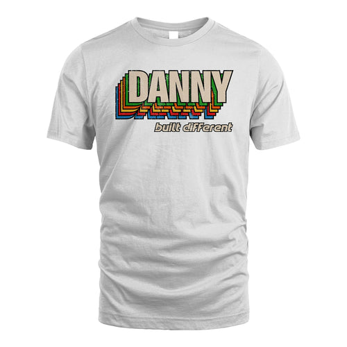 Your Name Built Different Retro Shirt DANNY M1-26