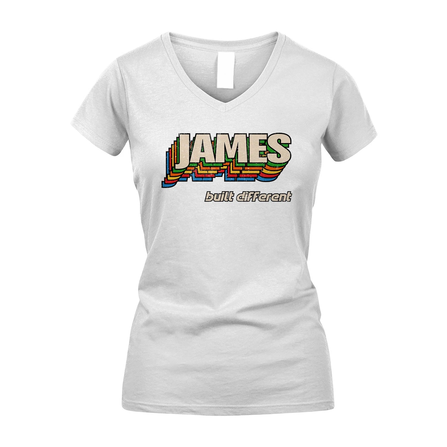 Your Name Built Different Retro Shirt JAMES M1-26