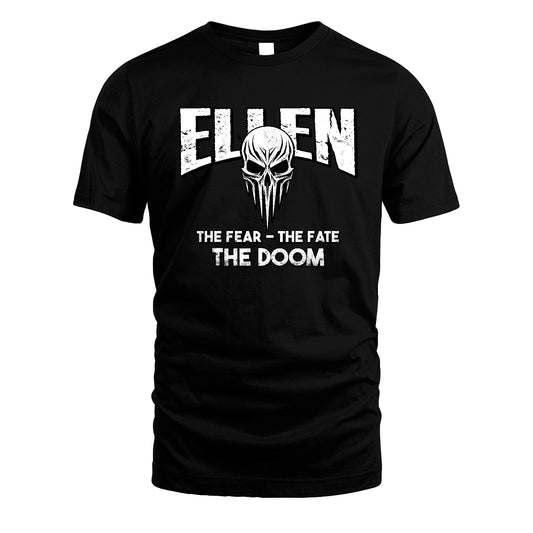 The Fear The Fate The Doom Skull Shirt ELLEN M1-39
