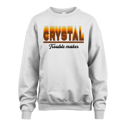 Your Name Trouble Maker Funny Shirt CRYSTAL M1-34