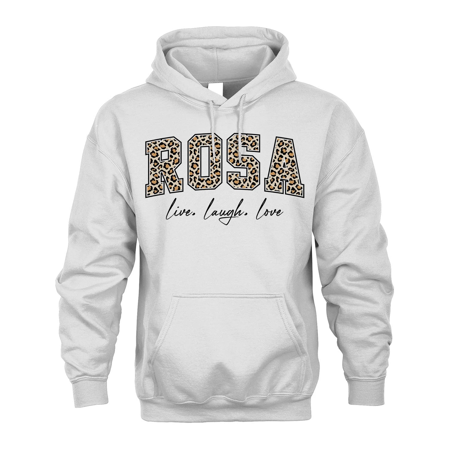 Live Laugh Love Custom Name With Leopard Pattern Shirt ROSA M1-13