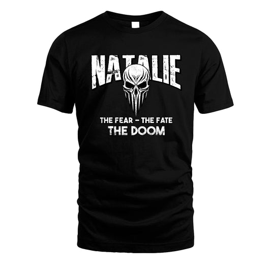 The Fear The Fate The Doom Skull Shirt NATALIE M1-39
