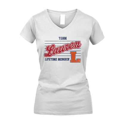Team Your Name Lifetime Member Vintage Shirt LAUREN M1-24