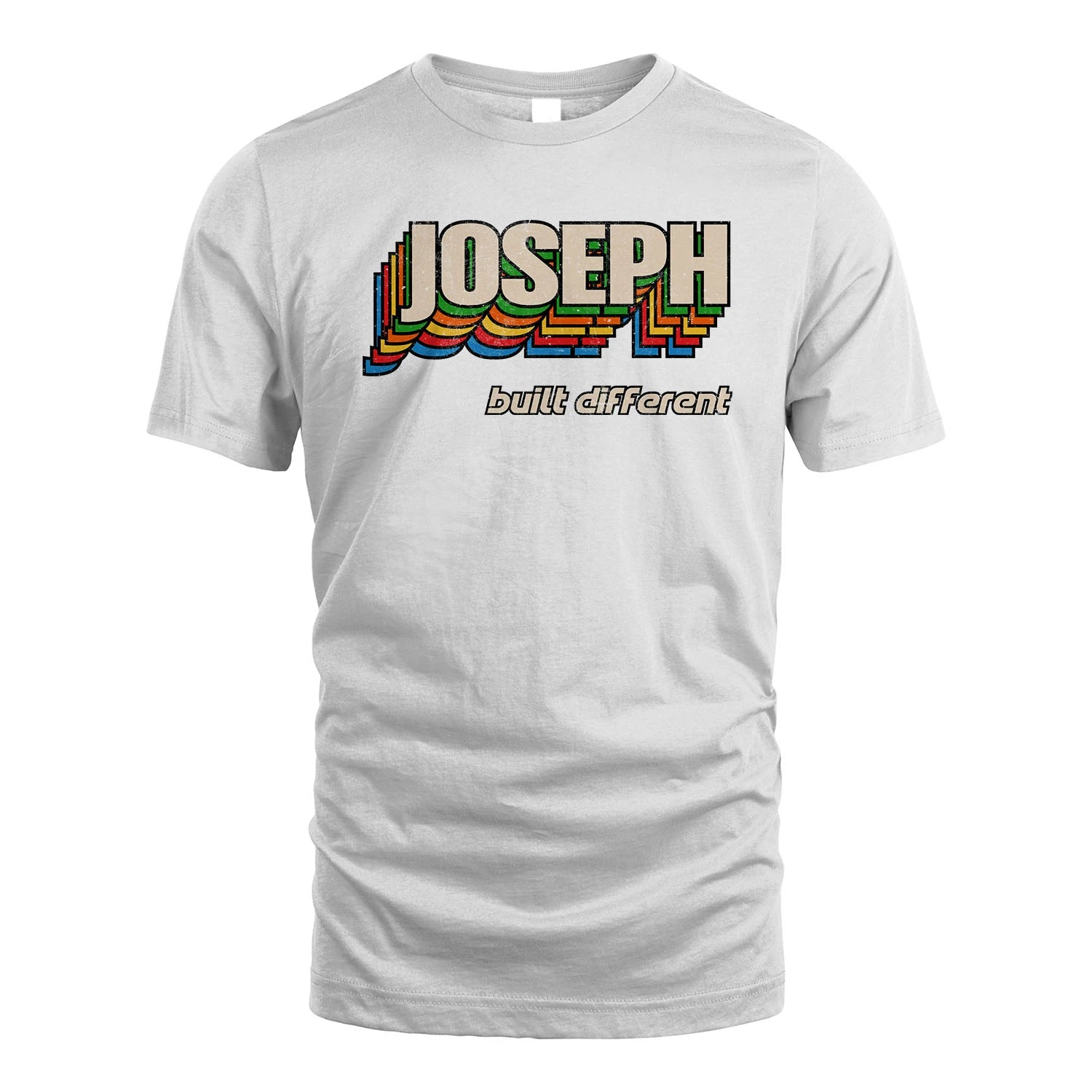 Your Name Built Different Retro Shirt JOSEPH M1-26