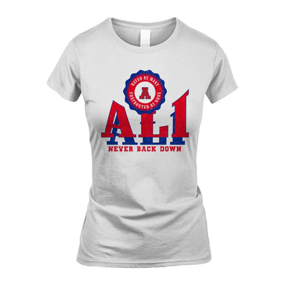 Your Name Never Back Down Shirt ALI M1-33