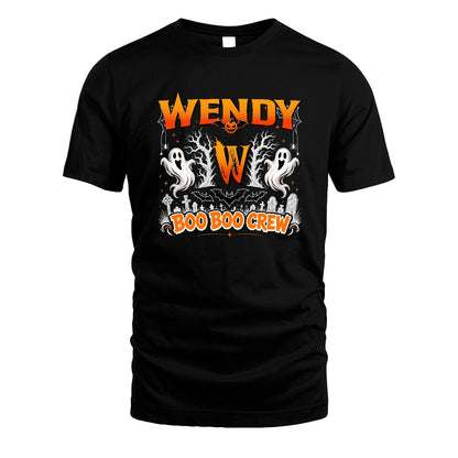 Boo Boo Crew Halloween Custom Name Shirt WENDY M1-28