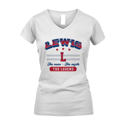The Man The Myth The Legend With Your Name Shirt LEWIS M1-35