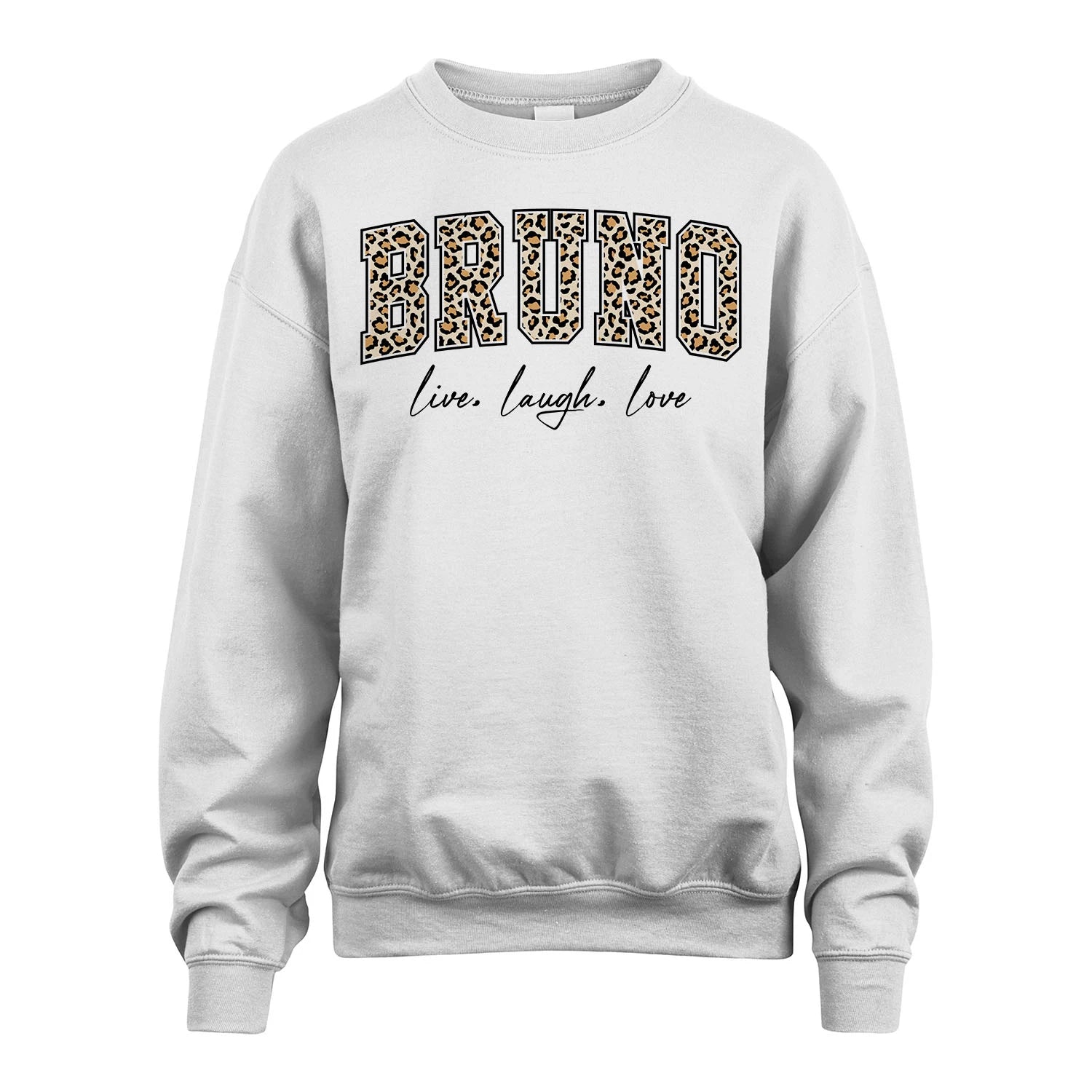 Live Laugh Love Custom Name With Leopard Pattern Shirt BRUNO M1-13