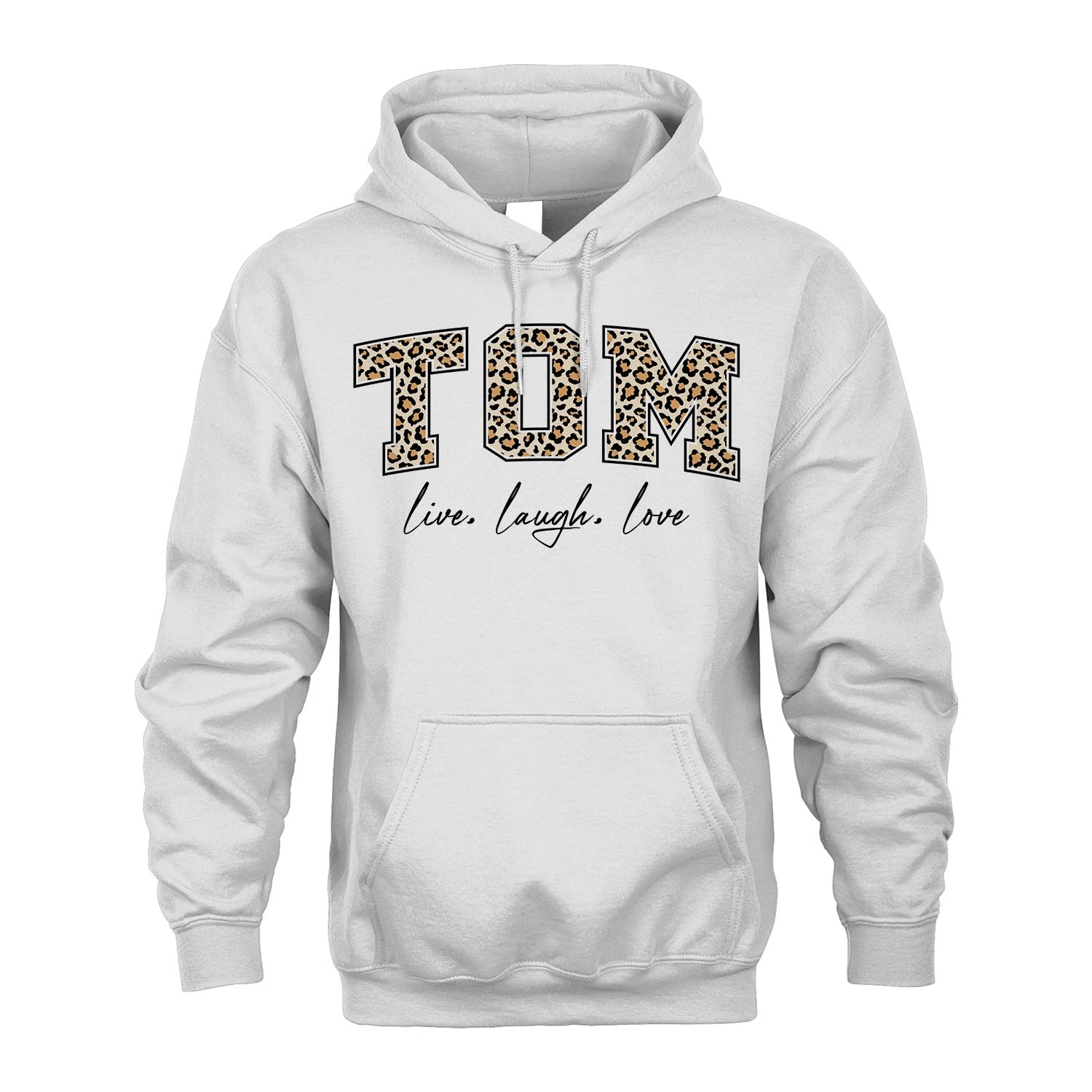 Live Laugh Love Custom Name With Leopard Pattern Shirt TOM M1-13