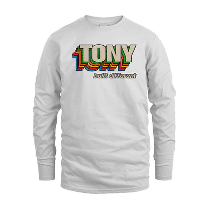 Your Name Built Different Retro Shirt TONY M1-26