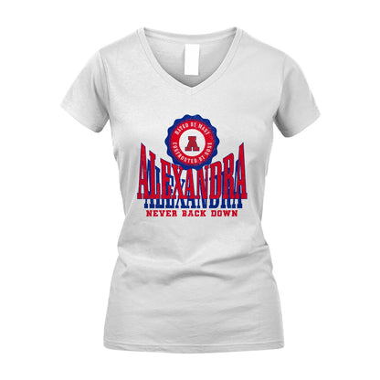 Your Name Never Back Down Shirt ALEXANDRA M1-33