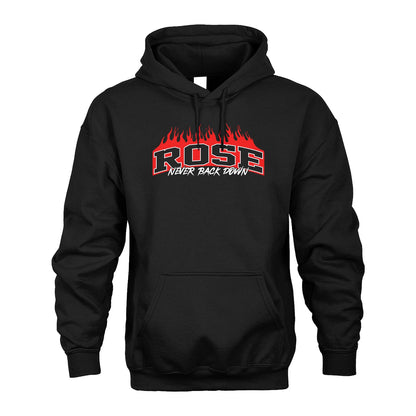 Never Back Down Your Name With Fire Shirt ROSE M1-37