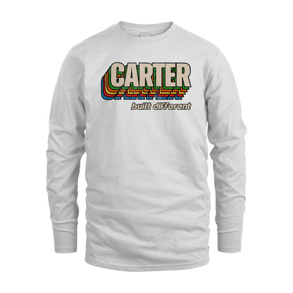 Your Name Built Different Retro Shirt CARTER M1-26