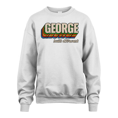 Your Name Built Different Retro Shirt GEORGE M1-26