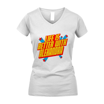 Life Is Better With Your Name Retro Shirt ALEXANDRA M1-18