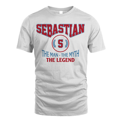 The Man The Myth The Legend Jet Style Shirt SEBASTIAN M1-9