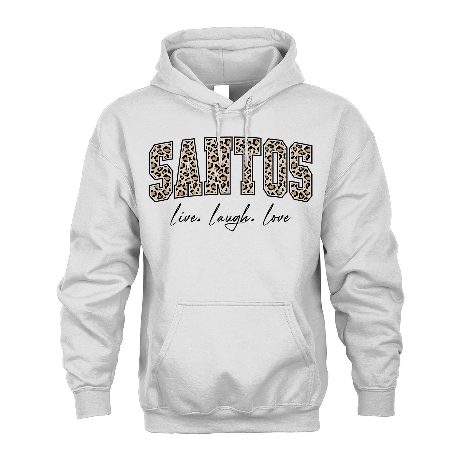 Live Laugh Love Custom Name With Leopard Pattern Shirt SANTOS M1-13