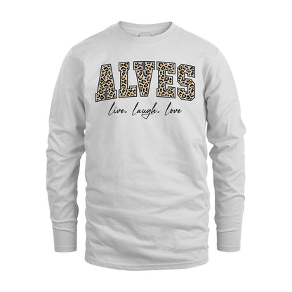 Live Laugh Love Custom Name With Leopard Pattern Shirt ALVES M1-13