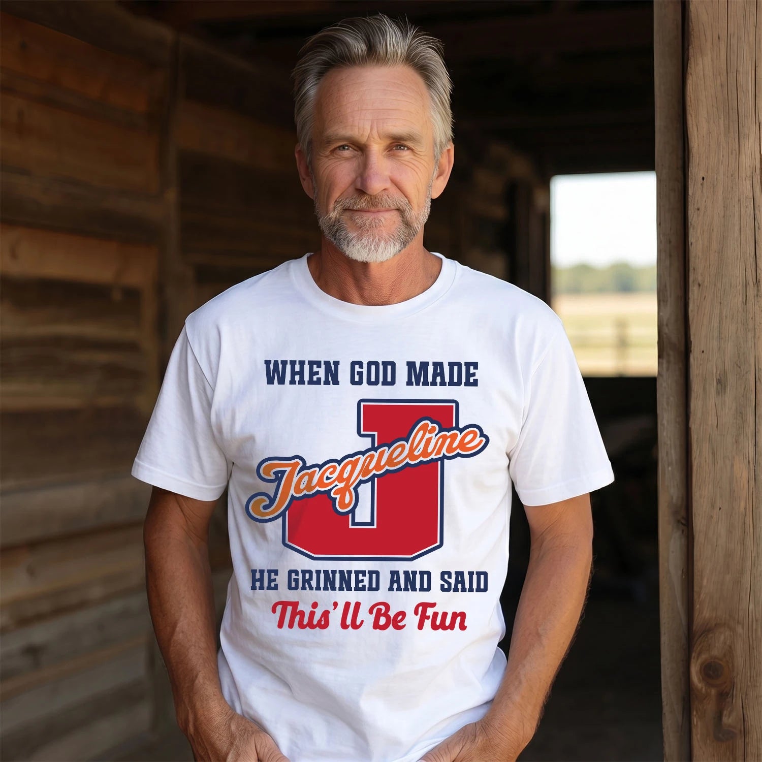 God Made Your Name Custom Shirt JACQUELINE M1-16