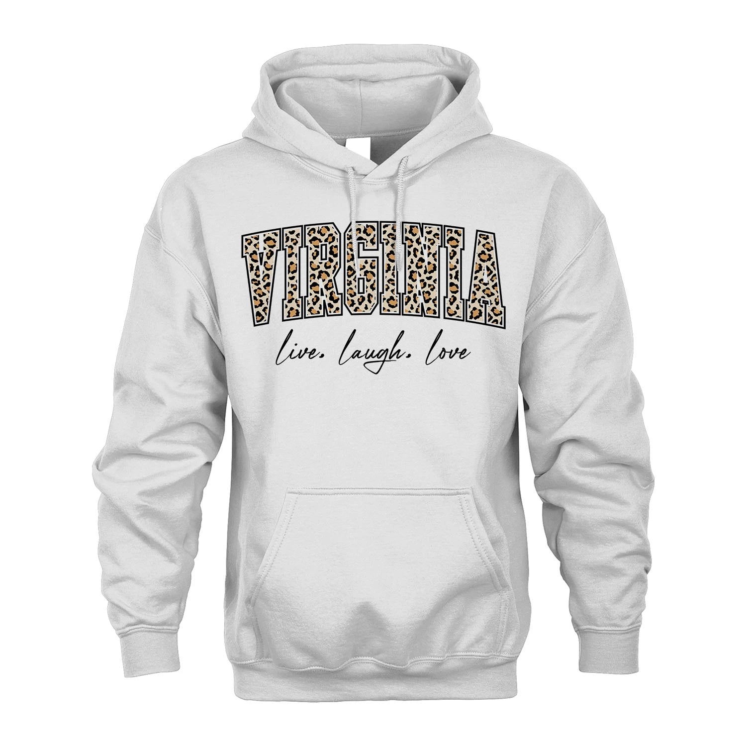 Live Laugh Love Custom Name With Leopard Pattern Shirt VIRGINIA M1-13