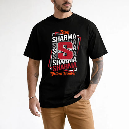Team Your Name Lifetime Member Sporty Shirt SHARMA M1-25