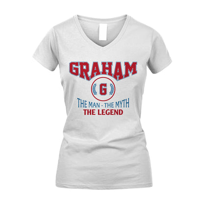 The Man The Myth The Legend Jet Style Shirt GRAHAM M1-9