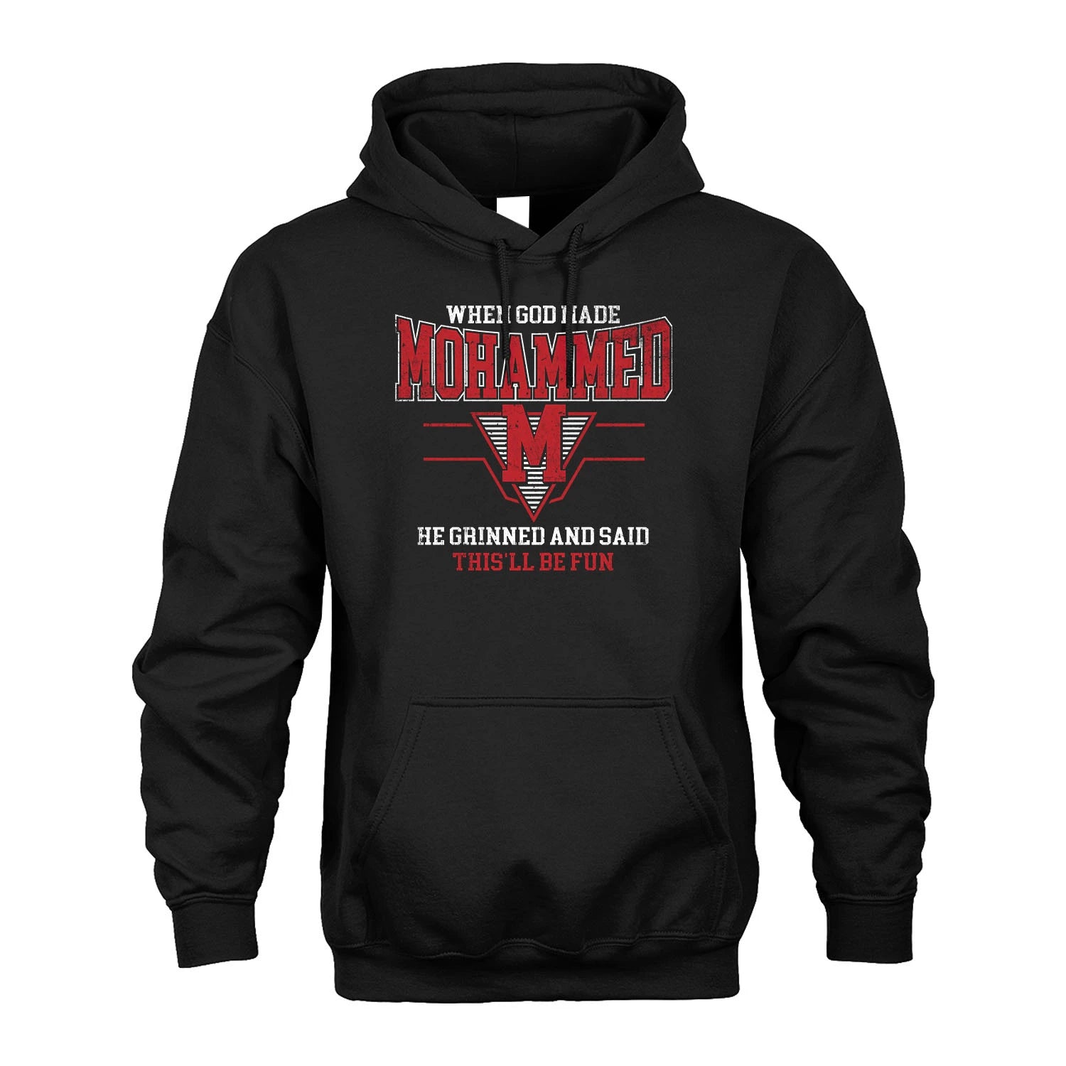 When God Made Your Name He Grinned And Said This'll Be Fun Baseball Shirt MOHAMMED M1-29