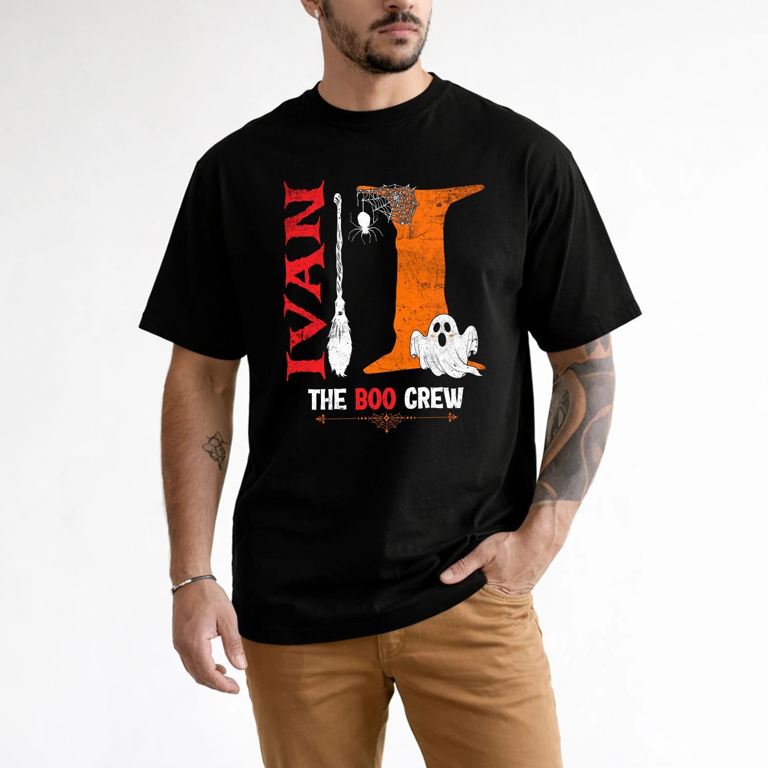 The Boo Crew Halloween With Your Name Shirt IVAN M1-23
