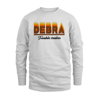 Your Name Trouble Maker Funny Shirt DEBRA M1-34