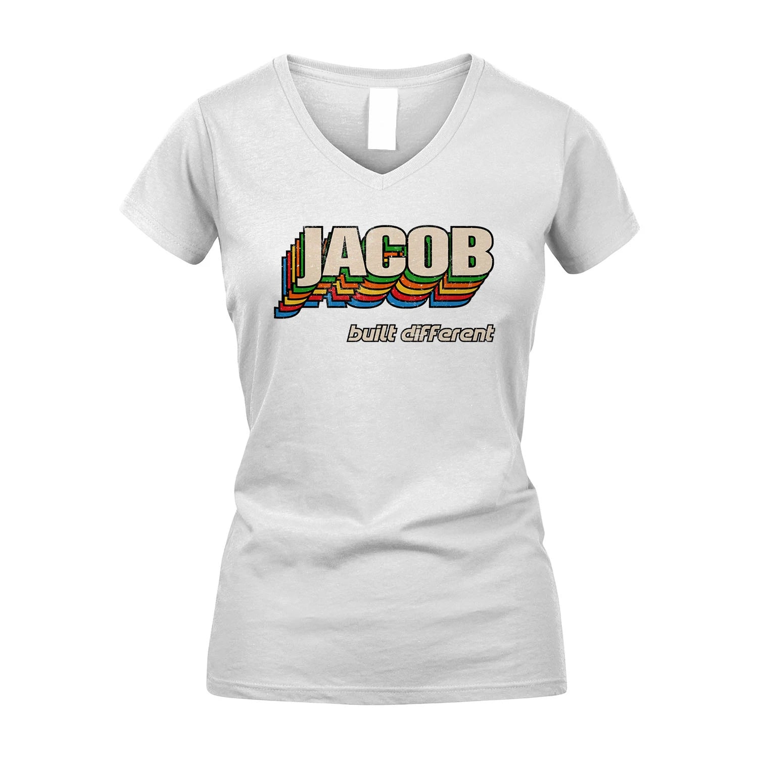 Your Name Built Different Retro Shirt JACOB M1-26
