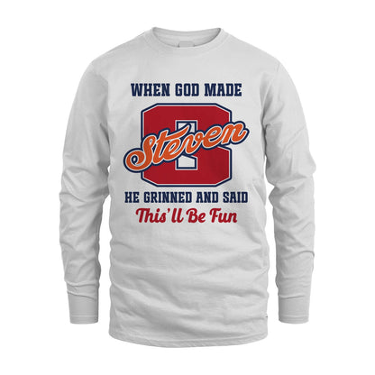 God Made Your Name Custom Shirt STEVEN M1-16