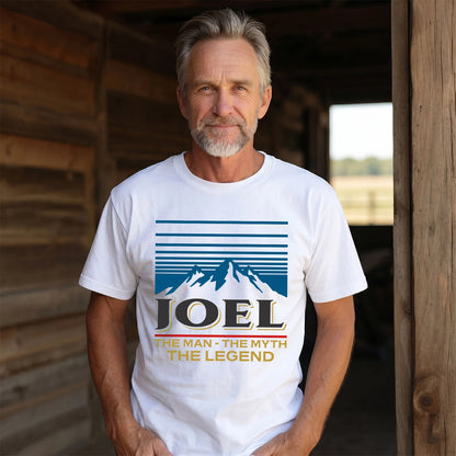 The Man The Myth The Legend Vintage Mountain Shirt JOEL M1-19