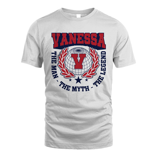 The Man The Myth The Legend Logo Shirt VANESSA M1-30