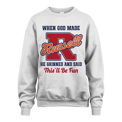 God Made Your Name Custom Shirt RUSSELL M1-16