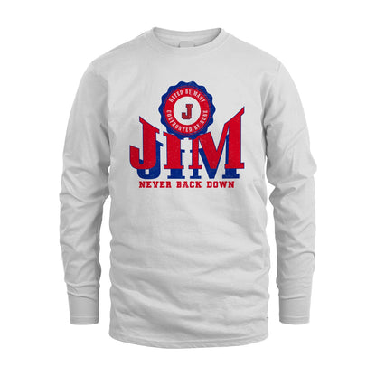 Your Name Never Back Down Shirt JIM M1-33