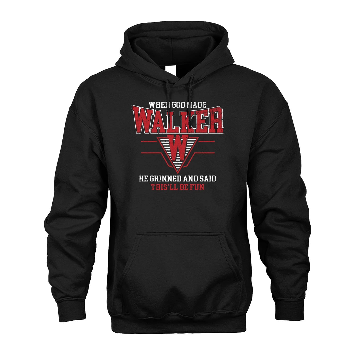 When God Made Your Name He Grinned And Said This'll Be Fun Baseball Shirt WALKER M1-29
