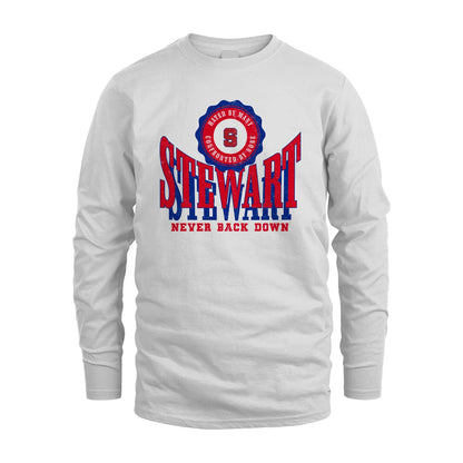 Your Name Never Back Down Shirt STEWART M1-33