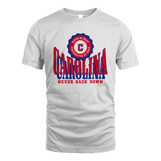 Your Name Never Back Down Shirt CAROLINA M1-33
